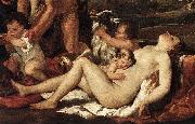 The Nurture of Bacchus (detail) af Poussin